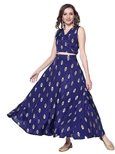 sera women's silk blend lehenga choli (la2763-rbluea_royalblue_s)