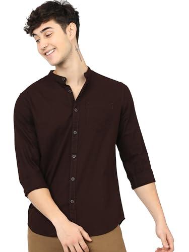 ketch men's slim fit shirt (khsh000260_red xl)