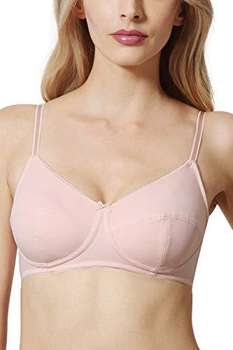 van heusen women magic fit bra - cotton easy set lycra - anti bacterial, non padded, wireless_11005_peach plum_38c