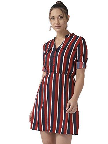 style quotient women's synthetic empire knee-long dress (aw19sqally_wn_wine & navy_4xl)