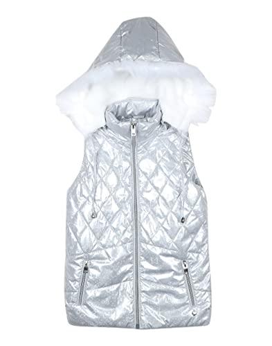 monte carlo girls blended polyes grey print hood jacket