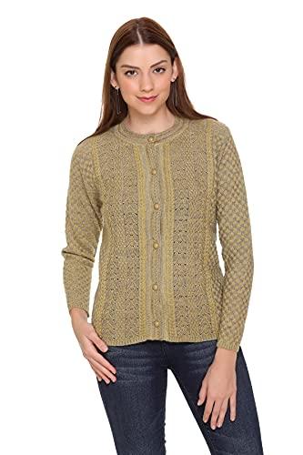 clapton amazing mustard stylish winterwear sweaters with cardigans for women fullsleeve longline round neck with button acrylic woolen soft wool blend solid cardigans-1706-c-must-m