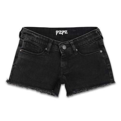 pepe jeans girl's chino shorts (pg800838s91_black