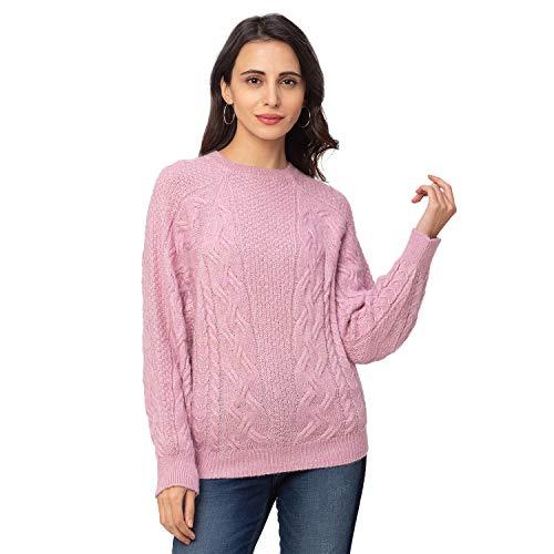 globus women lilac textured sweater