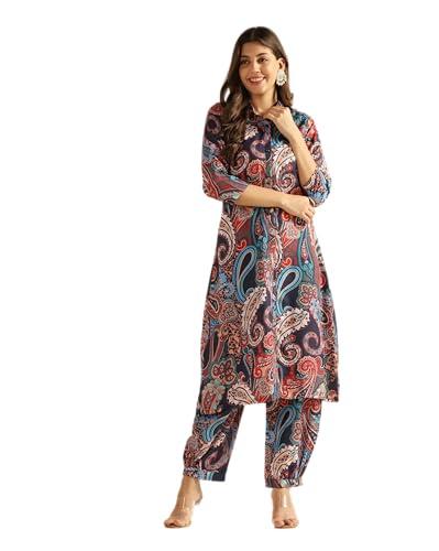 leriya fashion ethnic co ord set | casual wear pant top set | fancy co-ord set | full pair set | women kurta sets kurtis | women kurta pant set | coord sets for women (xx-large, blue)