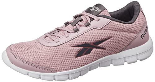 reebok women synthetic/textile lux runner w running shoes infused lilac/ash grey uk-5