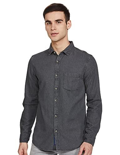 amazon brand - symbol men's regular shirt (az-sy-rr-01_grey s)