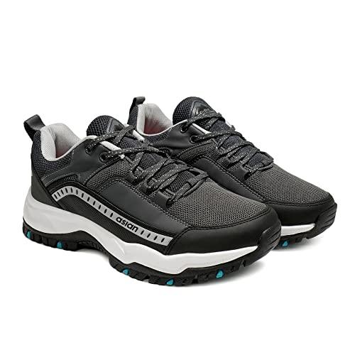 asian men's everest-01 sports trekking & hiking,walking shoes with rubber outsole & memory foam insole lace-up shoes for men's & boy's dark grey