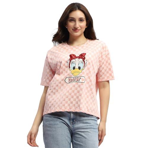 madame disney donald duck pink cotton t-shirt