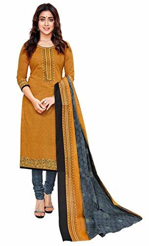 miraan cotton printed readymade salwar suit for women (miraansg1521prioldxxl_brown_xx-large)