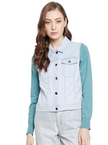 madame women blue denim jacket