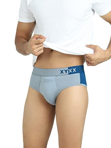 xyxx men's micro modal briefs - dualist underwear for men (m; quarry & seaport)