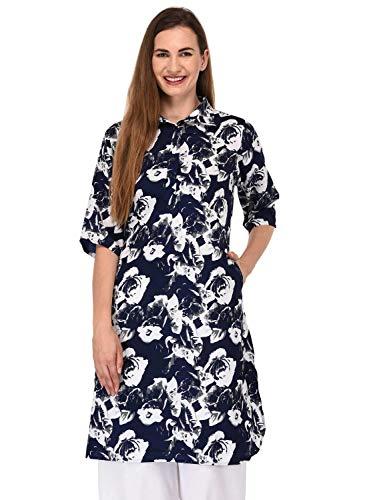 patrorna womens plus size pathani style tunic top (psl6s034_dark blue floral print_8xl)