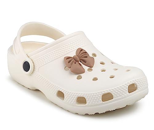 cassiey women's cream clogs - 7-8 uk