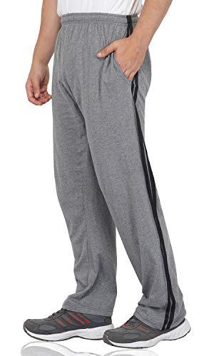 fflirtygo men's regular fit two stripe grey color cotton track pants