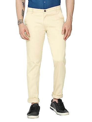 miraan men's soft cotton regular-fit mid-rise casual pants (sigpantbeige30_beige_30)