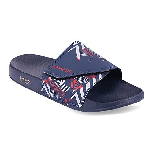 campus men's sl-422 blu/red sliders - 7uk/india sl-422