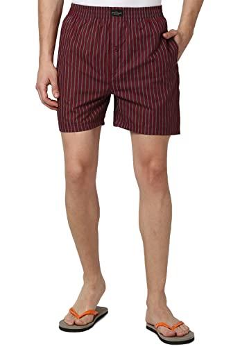 peter england men's cotton blend modern regular fit striped briefs (pack of 1) (pi52199824_multi_m) multicolour