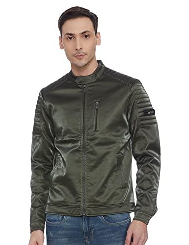 arrow newyork men's full sleeves cut and sew jacket (anaajk4640_olive_xx-large)