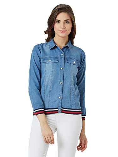 miss chase women's denim blouson jacket (mcss19den05-30-158_light blue_x-small)