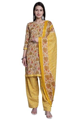 rajnandini yellow & orange cotton printed readymade patiala salwar suit (ready to wear-vsmrw4276-5xl)