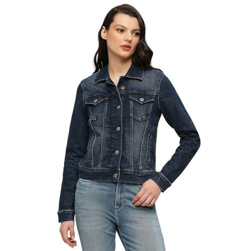 pepe jeans women's a-line coat (pl402149ca0_indigo_l)