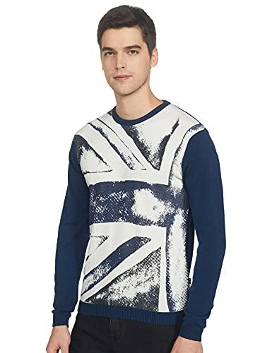 pepe jeans men's cotton sweater (pm702120-dk denim_dk s)