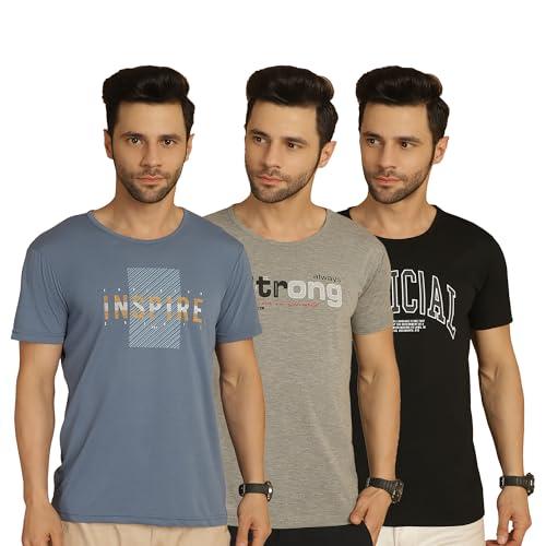 vimal jonney printed multicolor round neck cotton half sleeves tshirt for men(pack of 3)-vimal635321