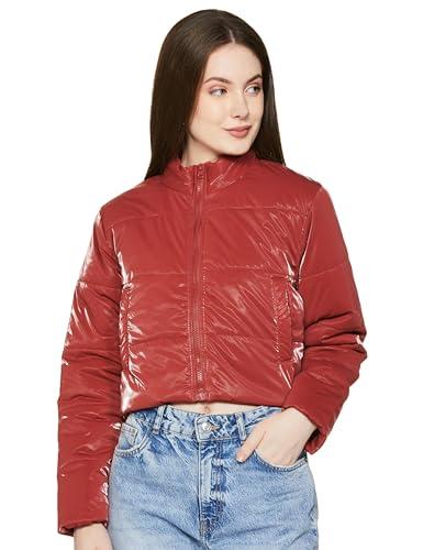 ketch womens full sleeve regular fit jacket khjk000143 red s