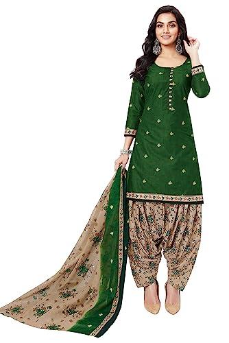 miraan cotton printed readymade salwar suit for women (bandcolor1710xl_green_x-large)