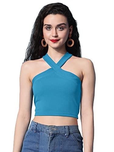 purvaja women’s slim fit top(jesy-014-teal_blue_medium)