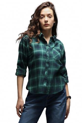 high star women's spread collar shirts (hswshw23f2_c7_green xxl)