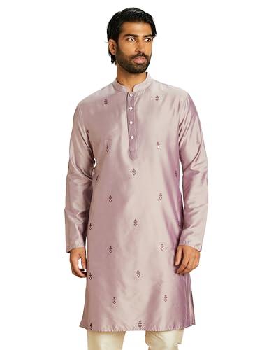 amazon brand - symbol rayon, polyester men's knee length festive kurta 41"_sy-a23-mna-fkt-103_purple_3xl