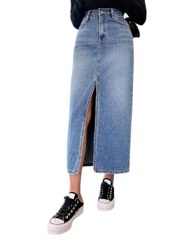 leriya fashion denim skirt for women| long denim skirt for women| denim pencil skirt for women | (xx-large, blue)