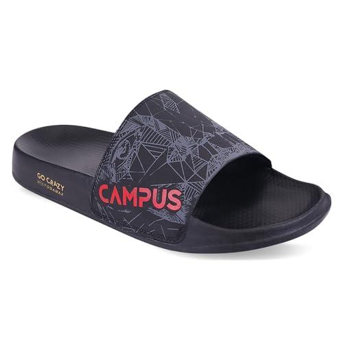 campus men's sl-423 blk/red sliders - 6uk/india sl-423