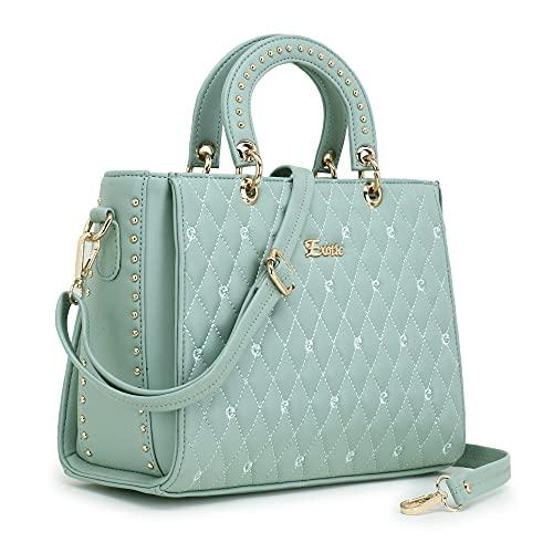 exotic studded hand bag for women (green)