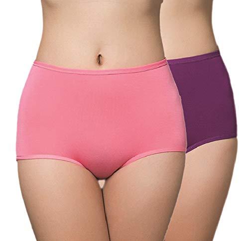 glamoras women's cotton hipster(pack of 2) (glwpc0041_pink & purple_xx-large)