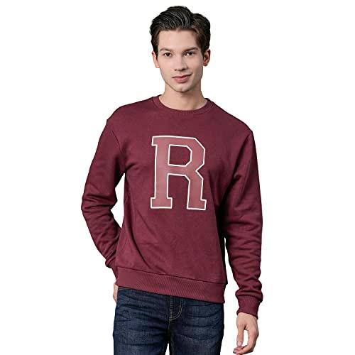 red tape men's plum graphic print sweatshirt_rws0288-xl