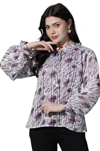 fashion dream women's purple georgette top (fdwtop00080 prp m_purple_m)