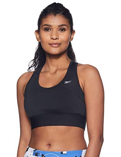 reebok women's synthetic non-wired wireless bra (fk6525_black_x-small)