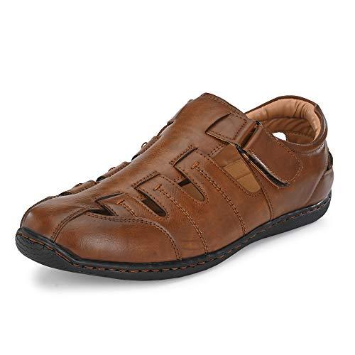 centrino men's m tan fisherman sandals-9 uk (6108)