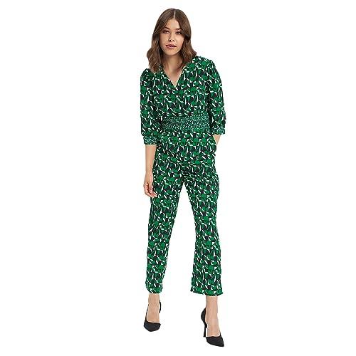 madame green printed jumpsuit for women