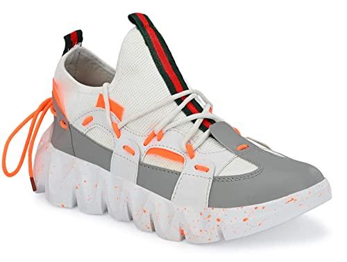 afrojack men's casual shoes orange