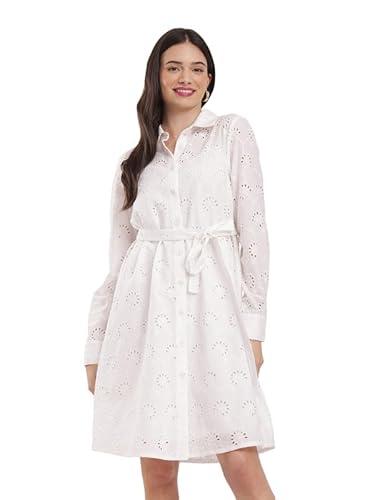 fablestreet cotton schiffli dress - white