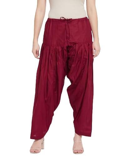 clora creation maroon solid cotton salwar, cc42583_30