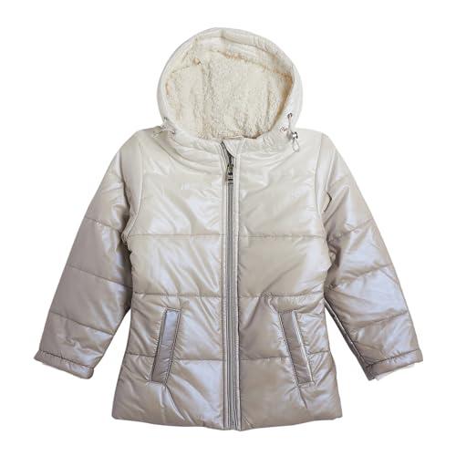 okane girls grey colourblocked hooded lightweight puffer jacket