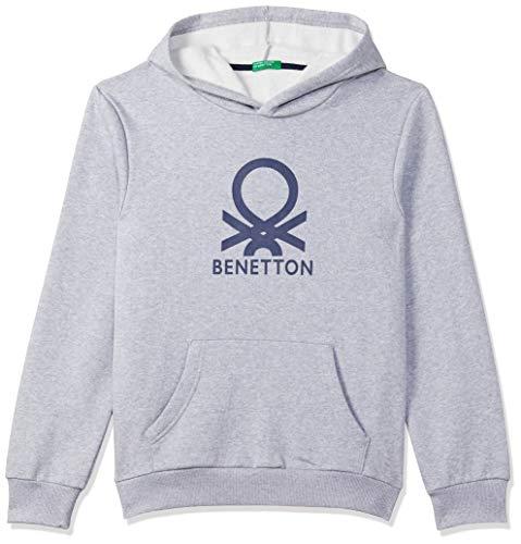 united colors of benetton boys cotton hooded neck sweatshirt (30447ecomi_grey melange_xl_grey melange_9 years-10 years)