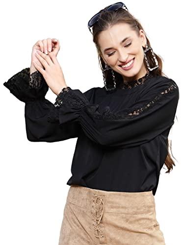 sera women's regular fit shirt (la4038_black s)