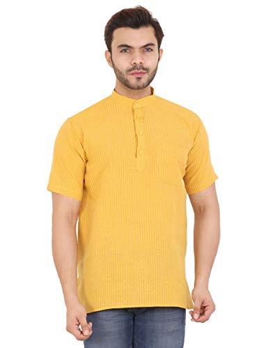 latest chikan men's cotton regular kurta (skpy-44_yellow_44)