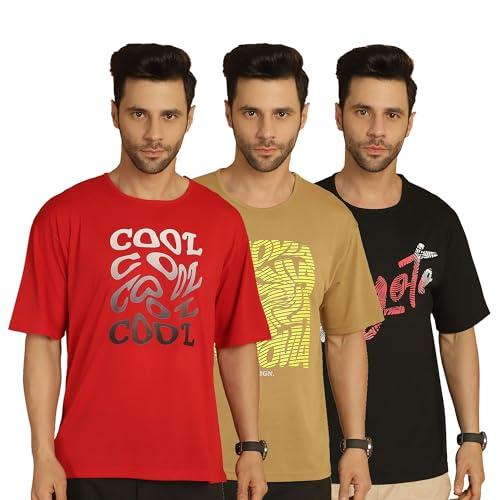 vimal jonney printed multicolor round neck cotton half sleeves tshirt for men(pack of 3)-vimal635094